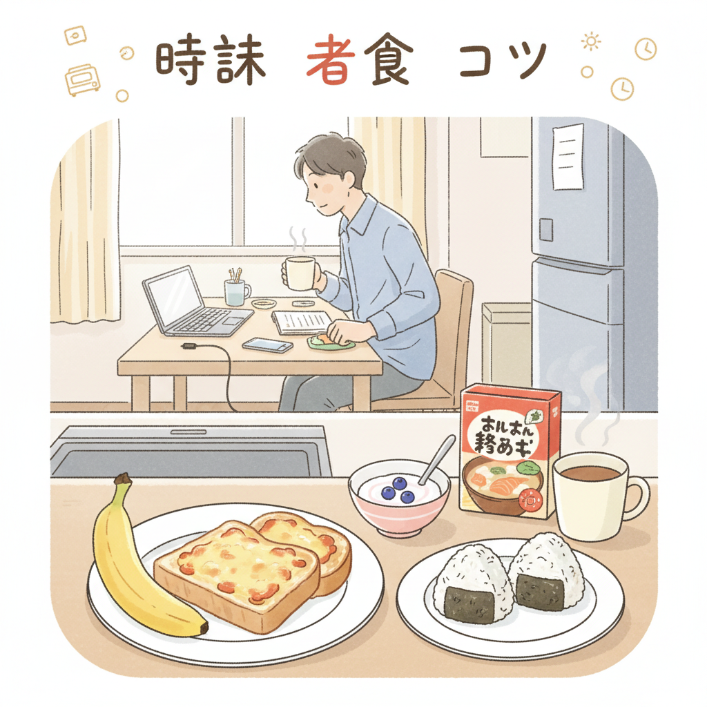 #h1 忙しい朝でも続く。時短朝食のコツとラクに整う簡単アイデア集